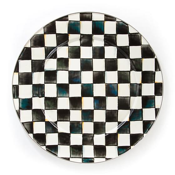 Courtly Check Enamel Serving Platter by Mackenzie Childs