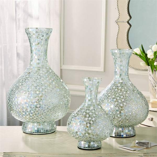Veneto Mosaic Galss Vases - Glass
