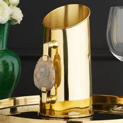Agate Golden Pitcher Stainless Steel/Brass Handle